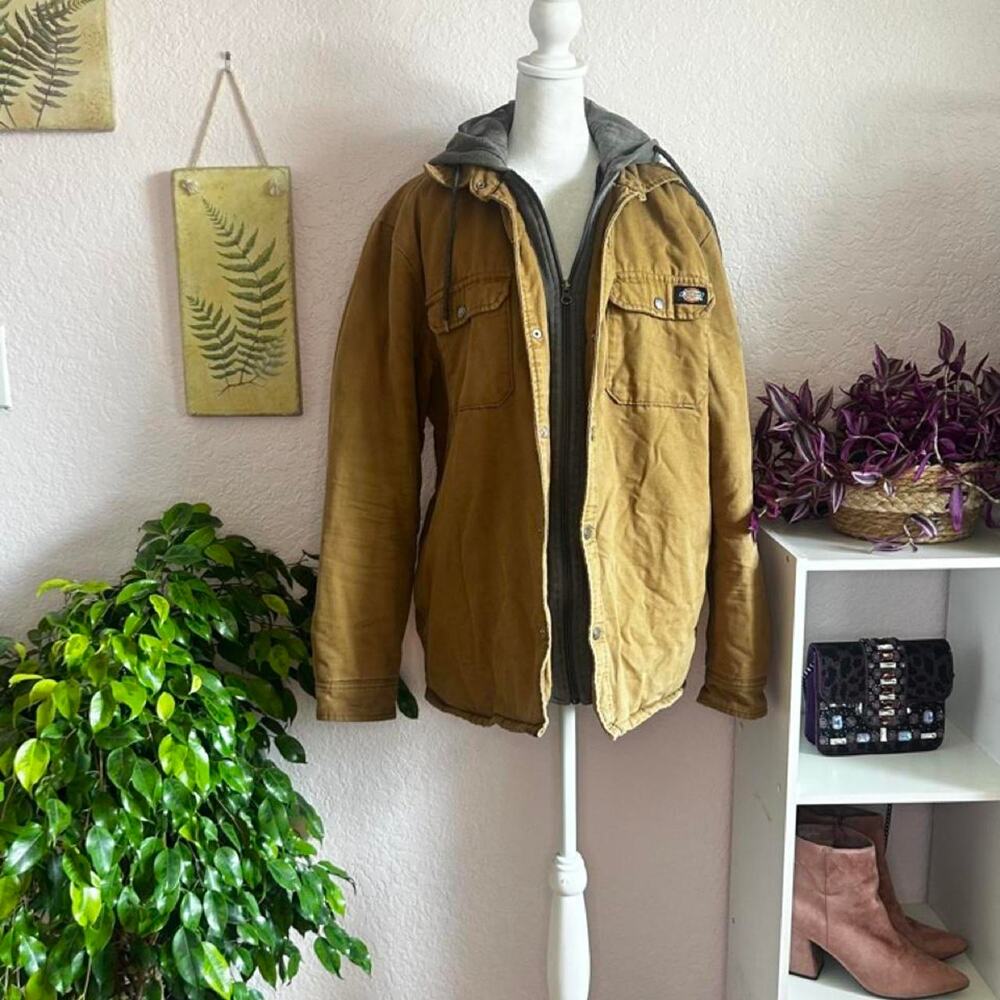 Dickies canvas hooded jacket size